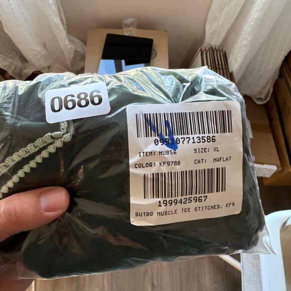 Madewell Side-Cinch Muscle Tee SZ XL Summit Green Crewneck Contrast Stitch Trim - Picture 6 of 6